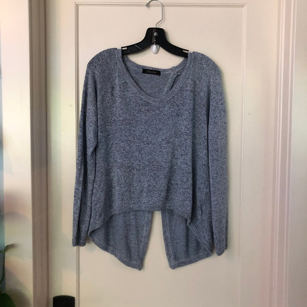 Laila Jayde Soft Grey Cross Back Sweater